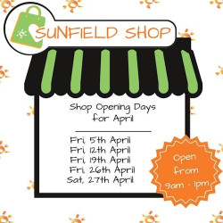 Reminder about Friday shopping at Sunfield Shop, Sunfield Home