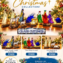 Stained Glass Nativity Sets from Glass Cuttings