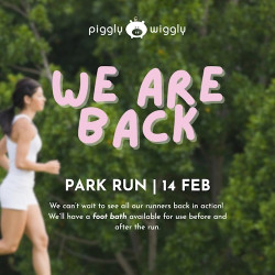 Oh my healthy Valentine! Piggly Wiggly parkrun begins again 14 February 2026