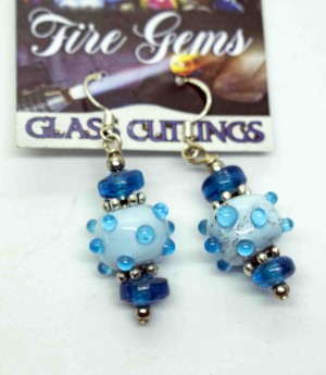 earrings glass cuttings