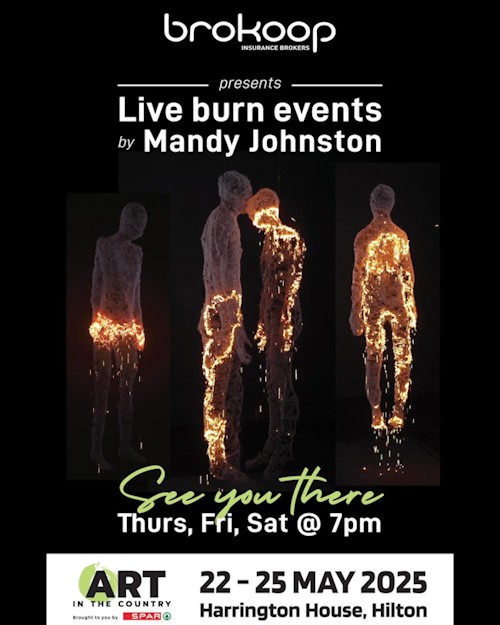 live burn art in the country