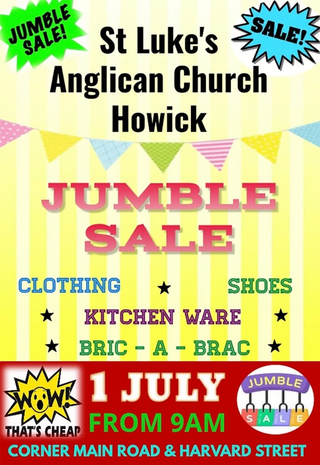 1 july st lukes jumble sale