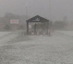 bowls hail covered greens