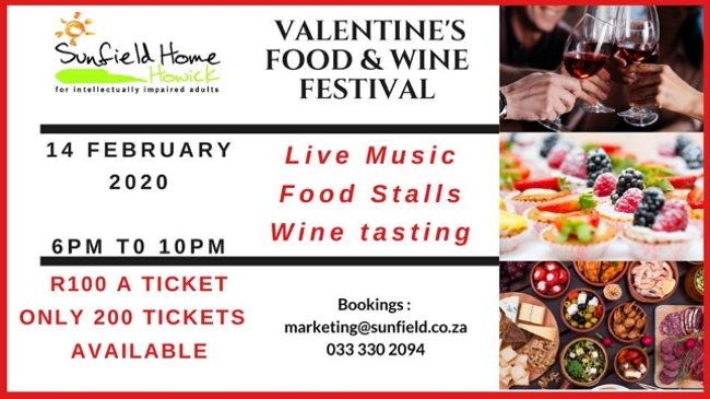 sunfield Valentine food and wine