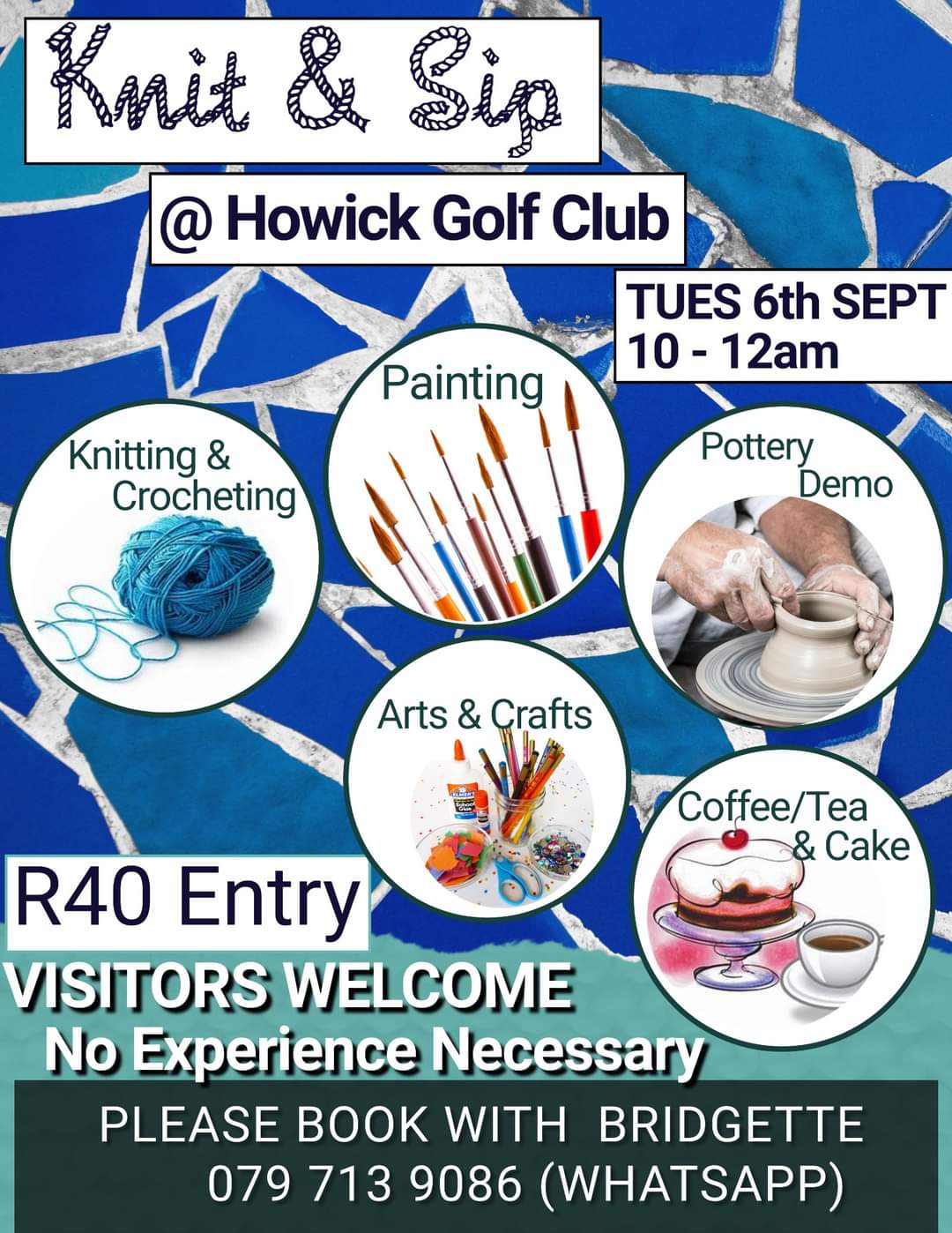 knit and sip at howick golf club