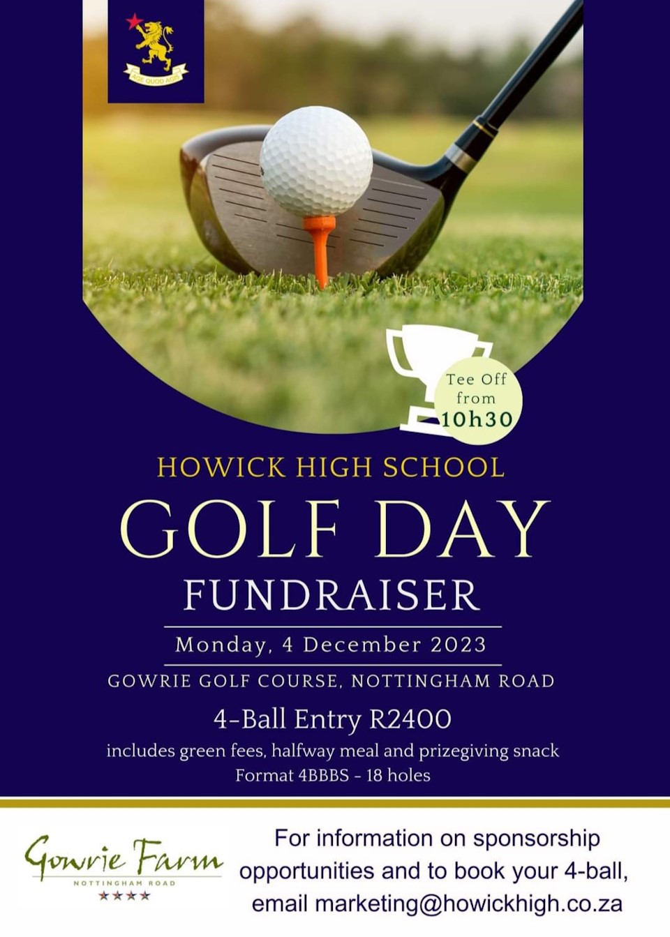 4 dec howick high fundraiser