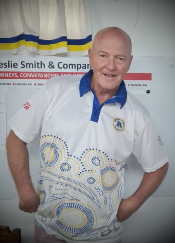 President Kevin Palmer modelling our new shirts