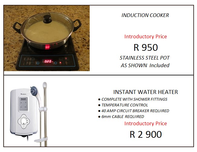 induction cooker and instant water heater specials harvard electrical